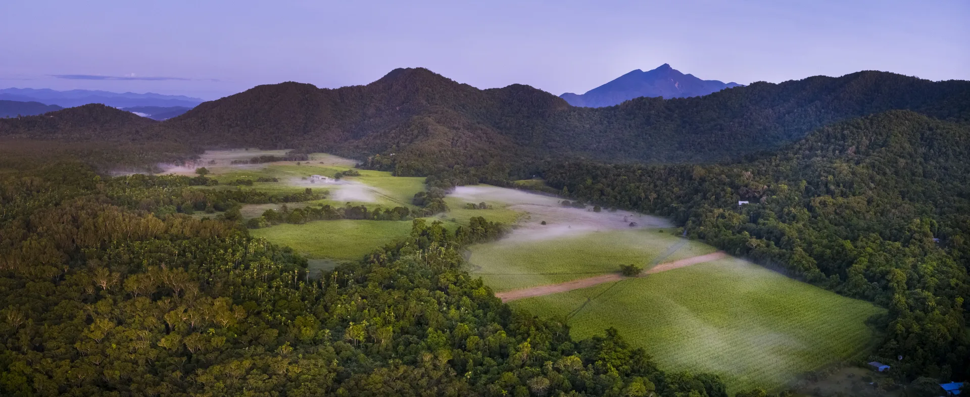 Aerial view showing integrated land operations